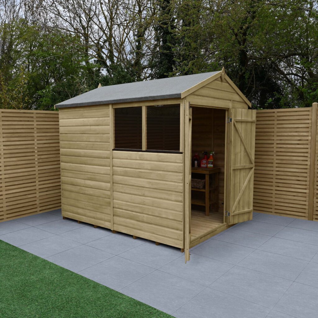 Beckwood 6×8 Apex Shed – 2 Windows – Double Door 5013053197059 2